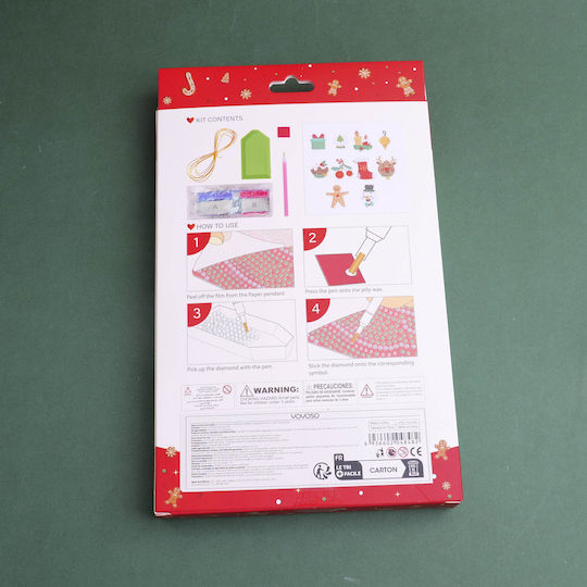 Diy Christmas Series Hanging Decorations Rhinestone Paper 10 Pieces