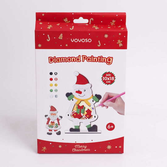 Diy Christmas Series Sparkling Snowman Ornament with Strass