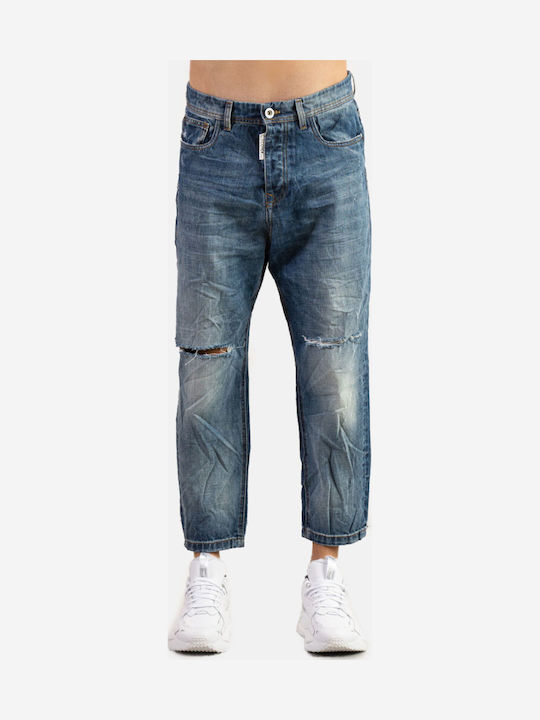 Men's Jeans Pants Elastic Blue