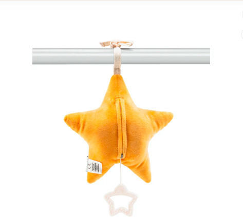 Musical Mobile Medium Star Ecru Tying Baby Sleep Aid Integrated Wind-up Music Box Melody Do You Know How Many Little Stars There Are Suitable From Birth Girls Boys