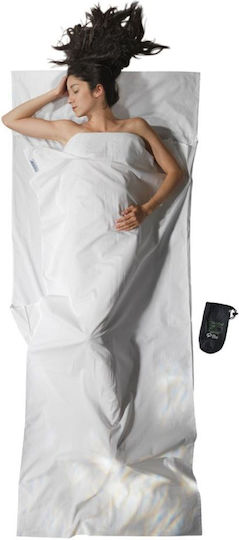 Sleeping Bag Liner Travelsheet Organic Cotton 220x90 Cocoon White