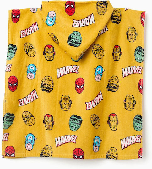 Zippy Kinder Strandponcho Marvel Senfgelb