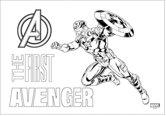 Blocuri De Desen Diakakis 40 Foi Captain America 23x33cm Autocolante Șabloane 000506362 Două Modele