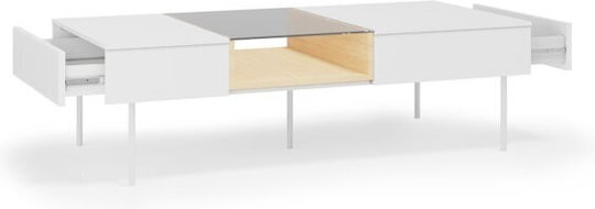 Central Coffee Table Mirbelo 106 Walnut White Central Coffee Table Mirbelo 106 Walnut White