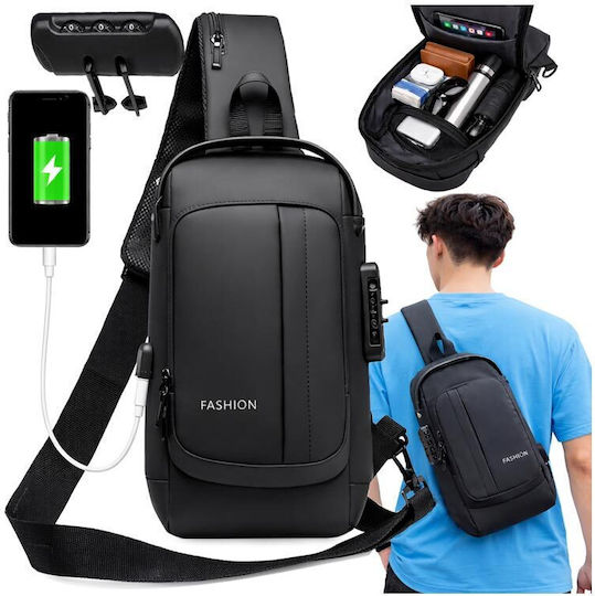 Military Chest Bag Black 8lt