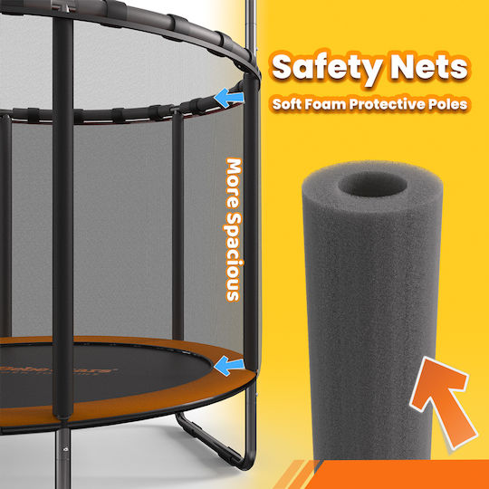 Bebe Stars Gymnastics Trampoline Diameter 140cm with Safety Net
