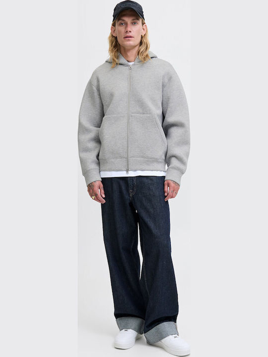 Cardigan with Hood Light Grey Melange