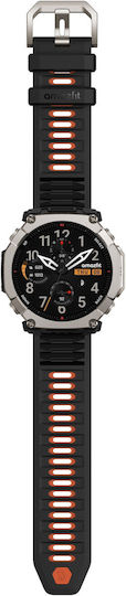 Amazfit T-Rex Ultra 2 Titanium 51mm Waterproof Smartwatch with Heart Rate Sensor Black