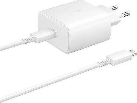 Samsung Ladegerät ohne Kabel mit USB-C Anschluss 45W Weißs (EP-TA845 Retail)