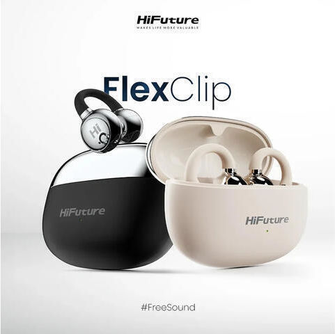 HiFuture FlexClip Open Ear Bluetooth Handsfree Ακουστικά με Αντοχή στον Ιδρώτα Μαύρα