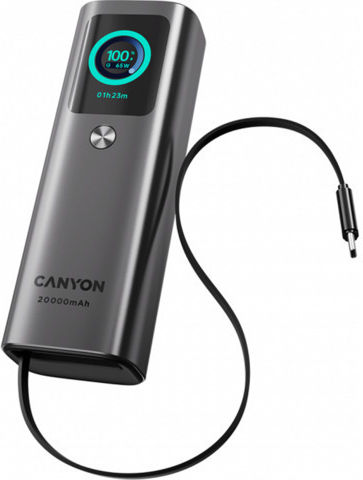 Canyon OnPower 265 20000mAh 165W με Θύρα USB-A και Θύρα USB-C Power Delivery / Quick Charge 2.0 / Quick Charge 3.0 Μαύρο