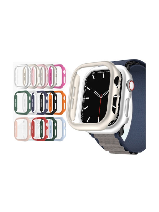 Mijobs Protection Plastic Case in Transparent color for Apple Watch Ultra 49mm