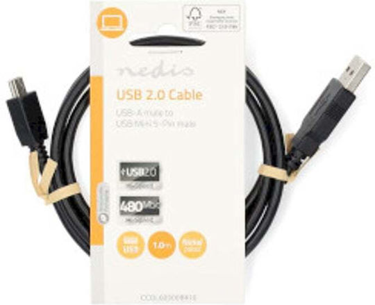 Nedis USB 2.0 Kabel USB-A-Stecker - USB-A-Stecker Schwarz 1m CCGL60300BK10