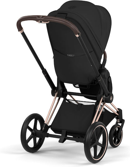 Cybex Priam Comfort Ρυθμιζόμενο Καρότσι 2 σε 1 Kατάλληλο για Nεογέννητο Sepia Black / Rosegold 12.9kg