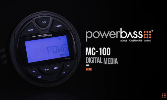 PowerBass Sistem audio pentru barci 20W cu AUX / Bluetooth / USB Negru