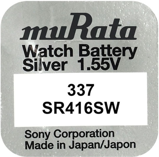 Murata 337 Batterie Silber-Oxid für Uhren SR416 1.55V 1Stück