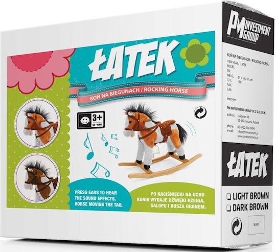 Milly Mally Fabric Rocking Toy Horse with Sounds with Max Load Capacity 30kg Brown