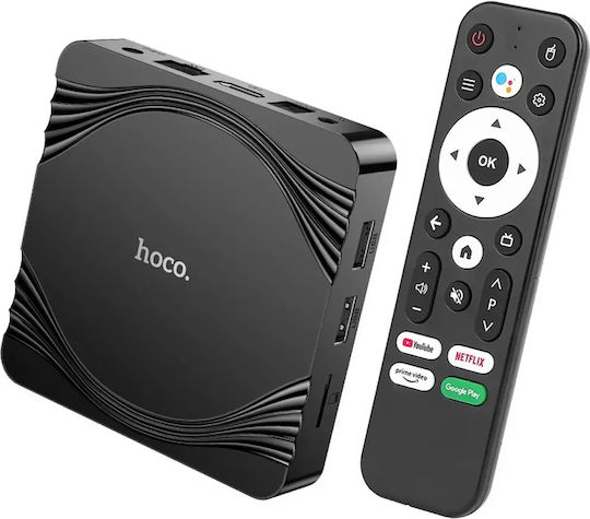 Hoco TV Box DQ07 Primo 47071-OC 4K UHD with WiFi USB 2.0 4GB RAM and 64GB Storage Space with Operating System Android 9.0
