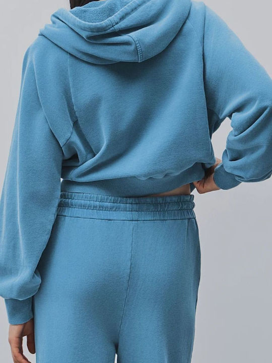 Women's Hooded Turquoise Sweatshirt