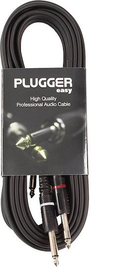 Plugger Cable 2 x 6.3mm male - 2x RCA male 1.5m (PLG00047)