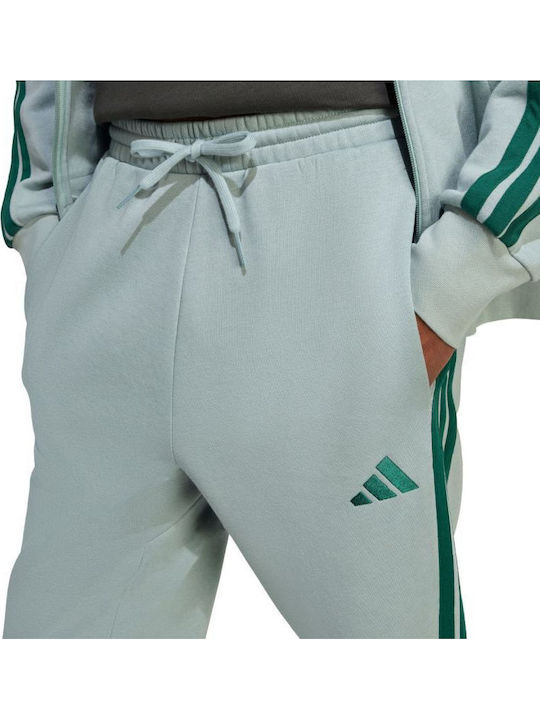 Essentials 3-Stripes Sweatpants With Cuffs Turquoise