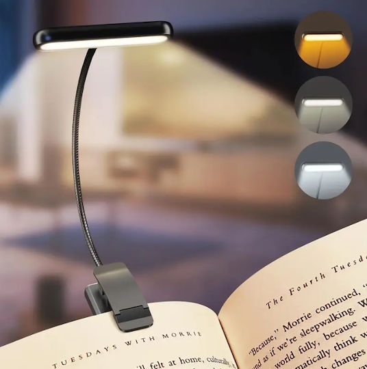 eBest Book Light LED with Clip Black
