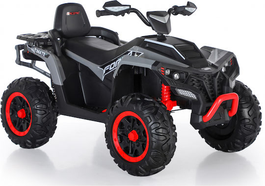 Motocicletă Cu 4 Roți Electrică Pentru Copii 12 Volți Gri Pentru 3+ Ani