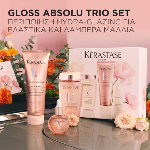 Kérastase Gloss Absolu Σετ Περιποίησης Μαλλιών Λάμψης με Σαμπουάν, Conditioner & Λοσιόν 3τμχ