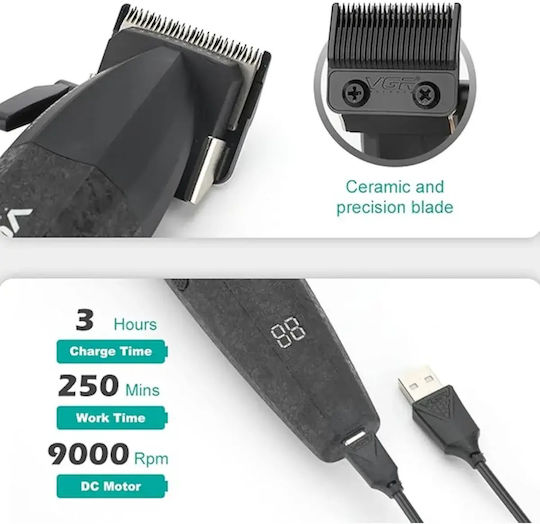VGR Professional Rechargeable Hair Clipper Set Black V-640
