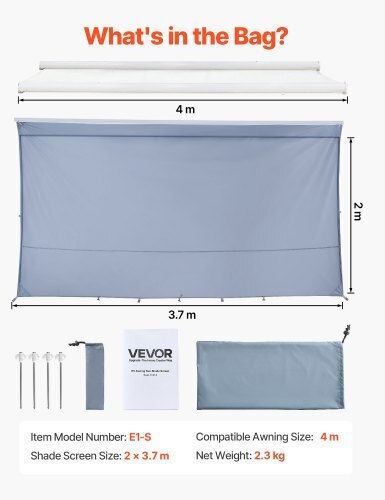 Vevor Къмпинг Сцена Автомобил 200x370см