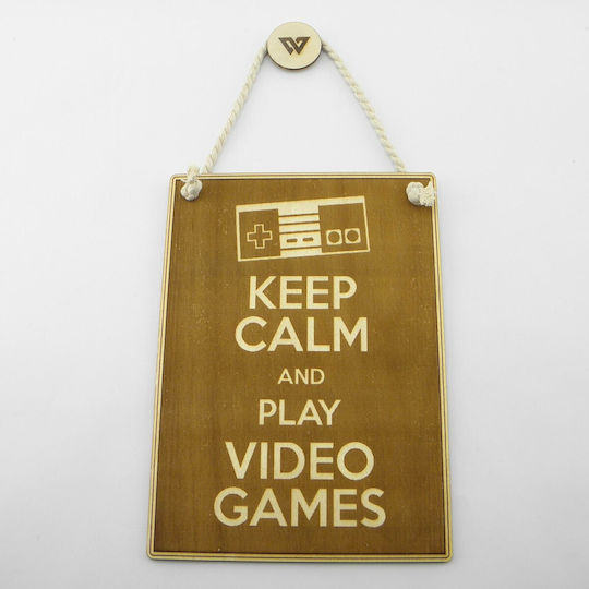 World Wood Holzhandwerksdekoration “keep Calm Video Games”
