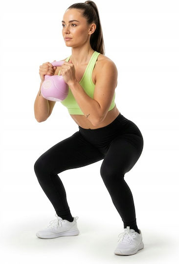 Kettlebell 2 Kg Bitumen Durable Abs Coating 16x19 Cm Pink