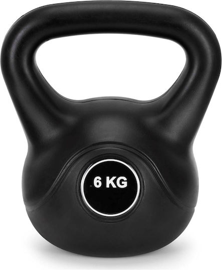 Kettlebell 6 Kg Cast Iron Durable Abs Coating 24x21 Cm Black