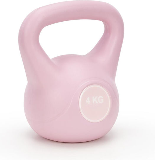 Kettlebell 4 Kg Bitum Durabil Acoperire Abs 18x21 Cm Roz