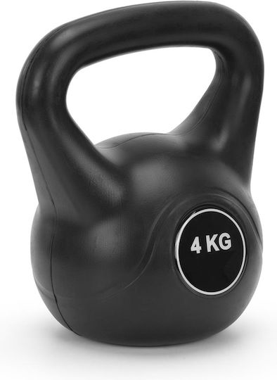 Kettlebell 4 Kg Cast Iron Durable Abs Coating 21x23 Cm Black