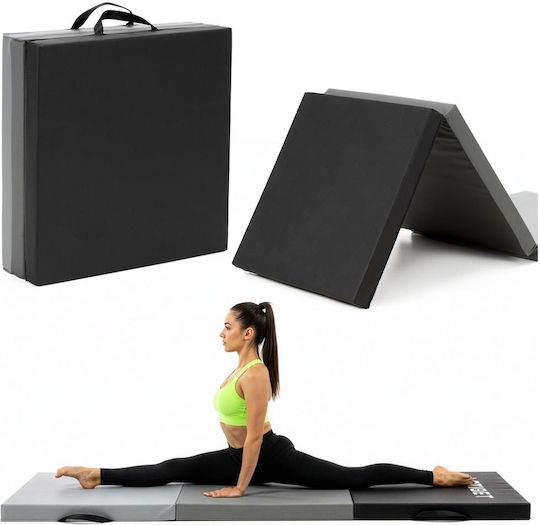 Foldable Exercise Mat Yoga Grey (180x60x6cm)