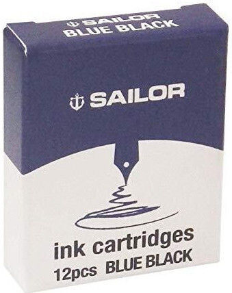 Sailor Ink Cartridges Blue-black 12pcs