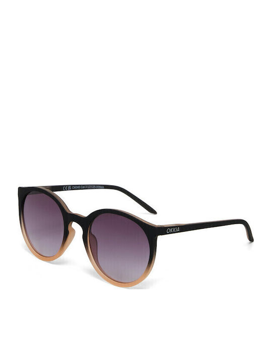 Okkia Berlino Unisex Sunglasses with Black Frame and Black Lenses OK045BK