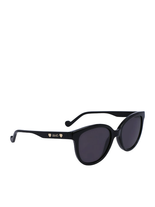 Liu Jo Women's Sunglasses with Black Plastic Frame and Black Lens
