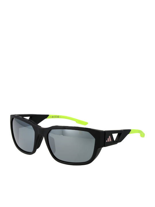 adidas Unisex Sonnenbrille mit Schwarz Gestell und Schwarz Linse SP0092 02C