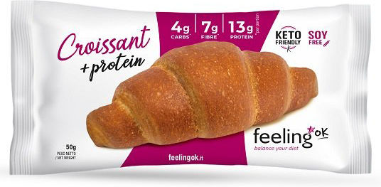 FeelingOk Croissant Protein Χαμηλό σε Υδατάνθρακες 50gr 1pcs
