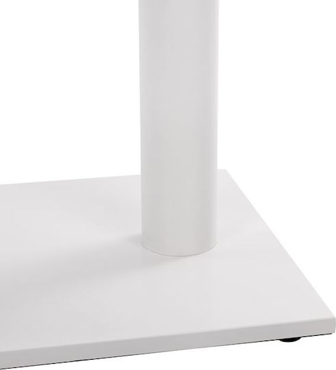 HomeMarkt Folding Table Stand made of Metal with Regulator White Checkmate 70x40x72cm