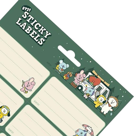 Line Friends 8 Φύλλων Ετικέτες Τετραδίων 8x2cm 8τμχ