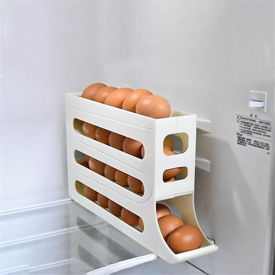 Rolling Fridge Egg Holder for 30 Eggs 35.9x30x19cm