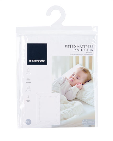 Kikka Boo Bamboo Waterproof Baby Cradle Mattress Protector Terry With Band 50x80x8cm