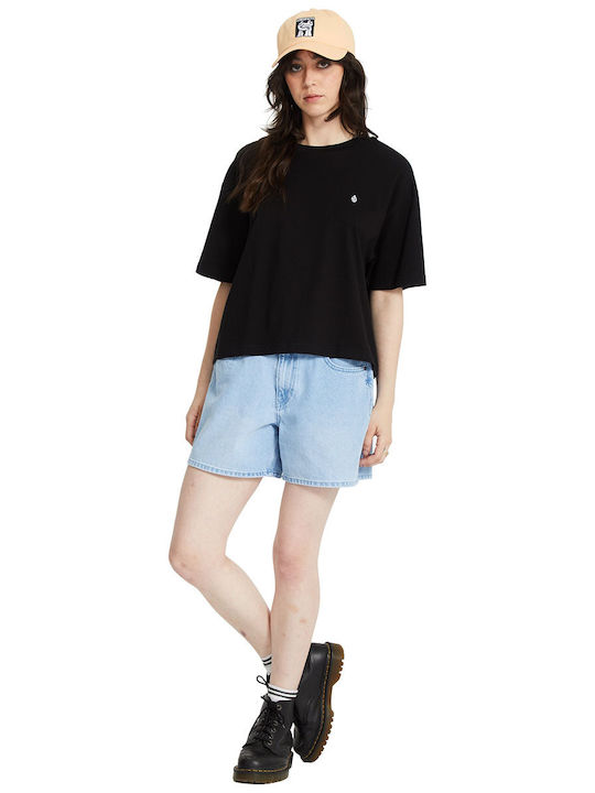 Stone Blanks Up Damen Bluse Schwarz