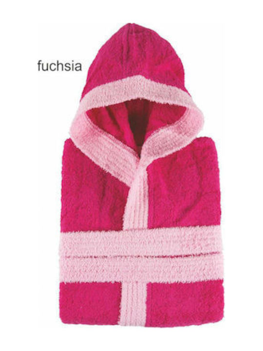 Flamingo Παιδικό Μπουρνούζι Fuchsia με Κουκούλα