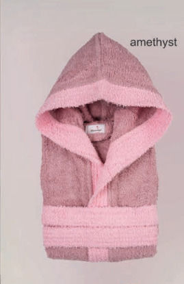 Flamingo Kids Hooded Bathrobe Amethyst Pink