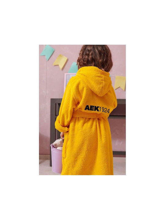 Palamaiki Kids Hooded Bathrobe Aek 1924 Yellow