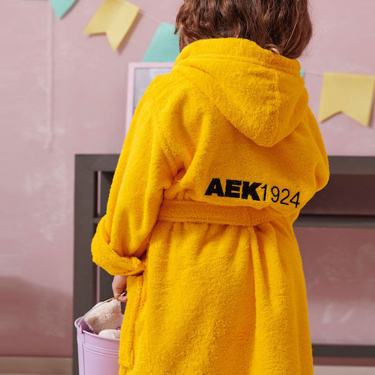 Palamaiki Kids Hooded Bathrobe Aek 1924 Yellow